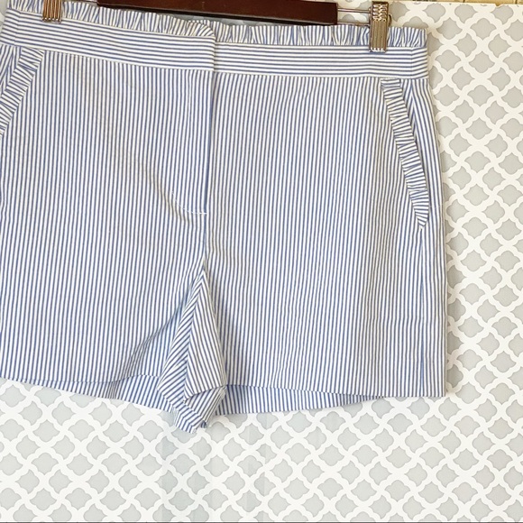 NWOT J. Crew Factory Seersucker Ruffle Shorts - Picture 4 of 11